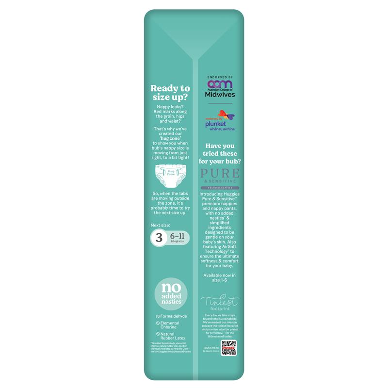 Huggies Skin Protect Nappies Size 2 Infant 4-8kg Bulk 48 Pack