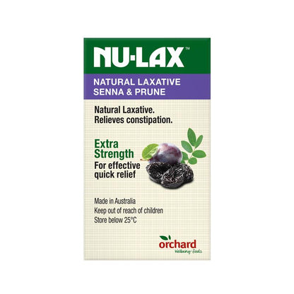 Nulax Natural Laxative Tablets with Senna and Prunes 40 Tablets