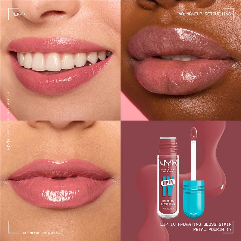 NYX Lip IV Hydrating Gloss Stain Petal Pouring