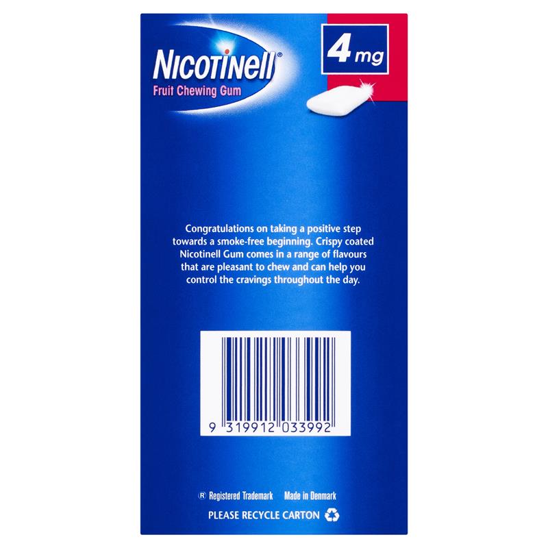 Nicotinell Chewing Gum 4mg Fruit 96