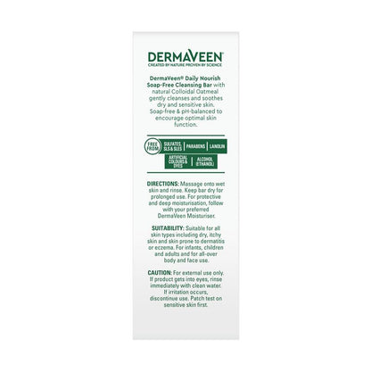 DermaVeen Daily Nourish Soap Free Cleansing Bar 2 x 115g Exclusive Pack