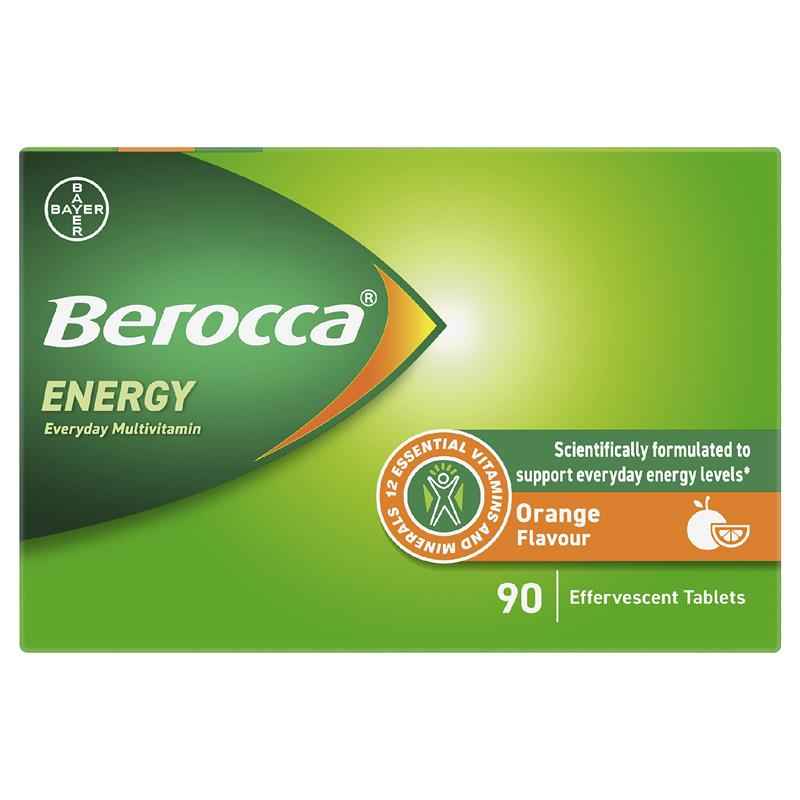 Berocca Energy Orange 90 Effervescent Tablets