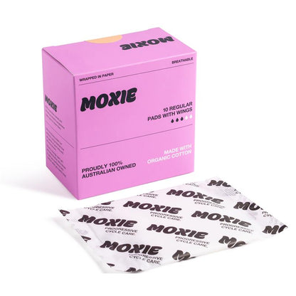 Moxie Organics Regular Daytime Pads 10 Pack