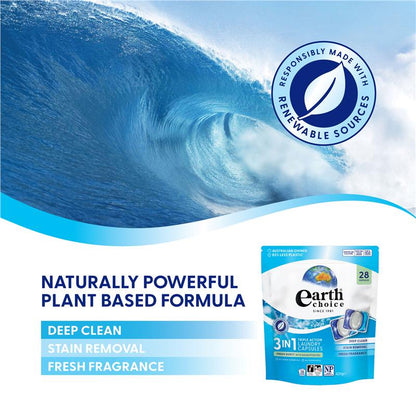 Earth Choice Laundry Capsules Eucalyptus 28 Pack