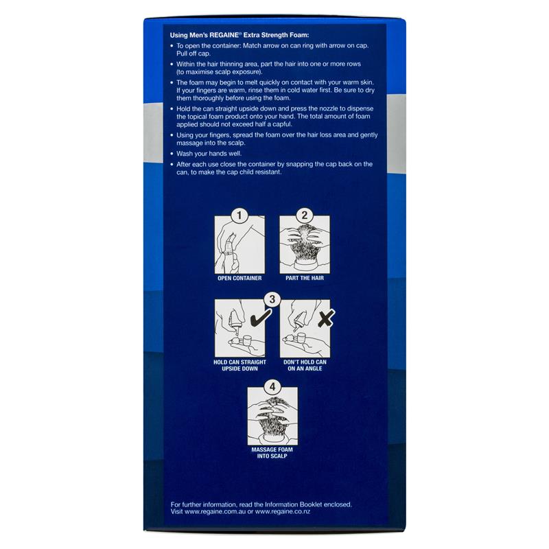 Regaine Men's Extra Strength Minoxidil Foam Hair Regrowth Treatment 4 x 60g - GimmeNow
