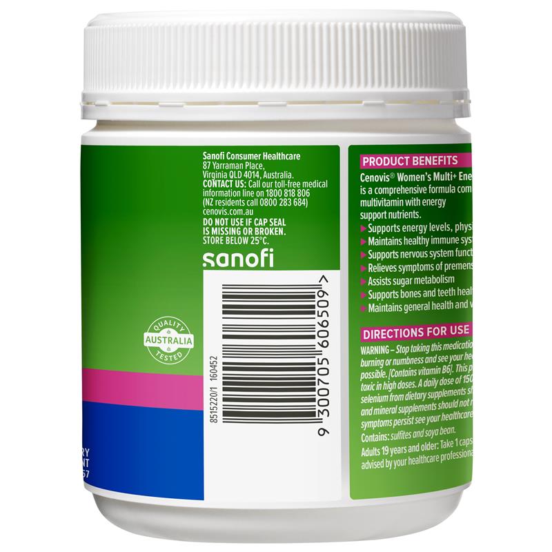Cenovis Once Daily Womens Multi + Energy Boost 150 Capsules