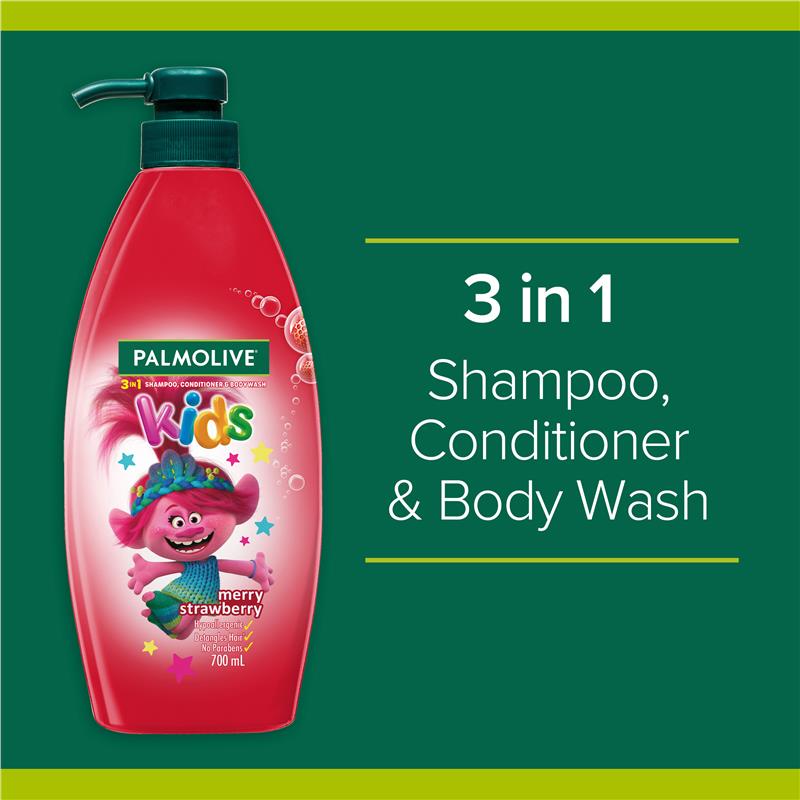 Palmolive Kids 3 In 1 Merry Strawberry 700ml