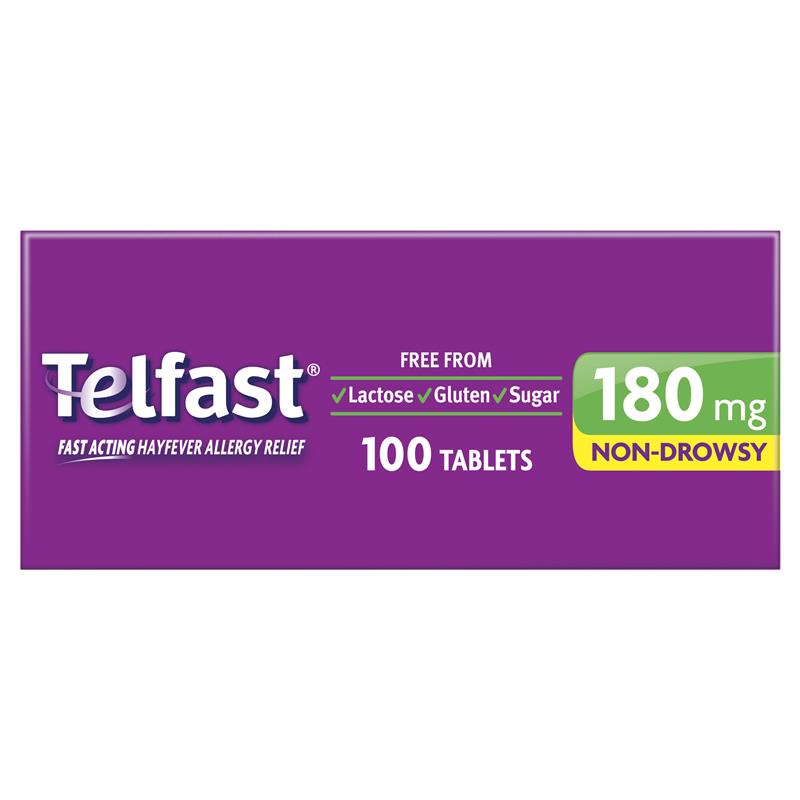 Telfast Hayfever Allergy Tablets 180mg 100 Pack Exclusive Size