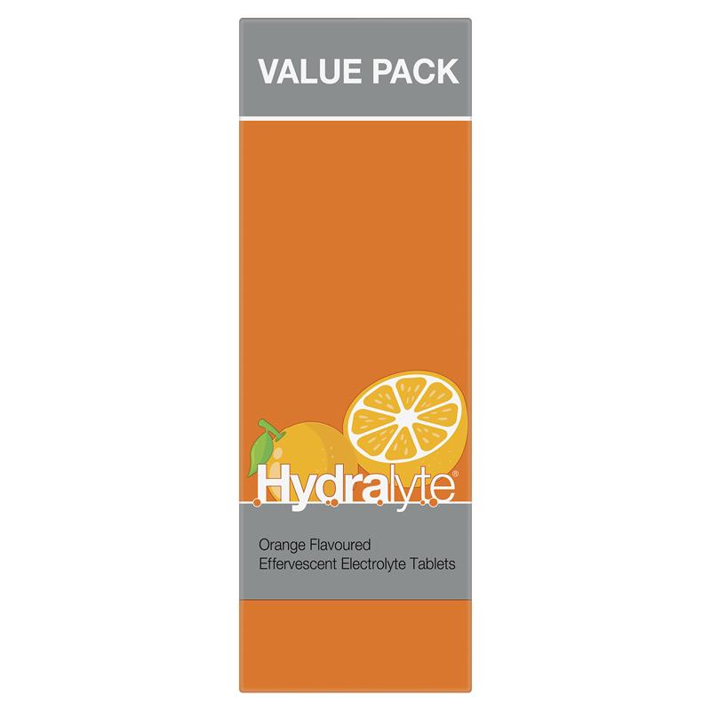 Hydralyte Electrolyte Effervescent Orange 60 Tablets Exclusive Size