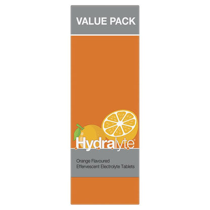 Hydralyte Electrolyte Effervescent Orange 60 Tablets Exclusive Size