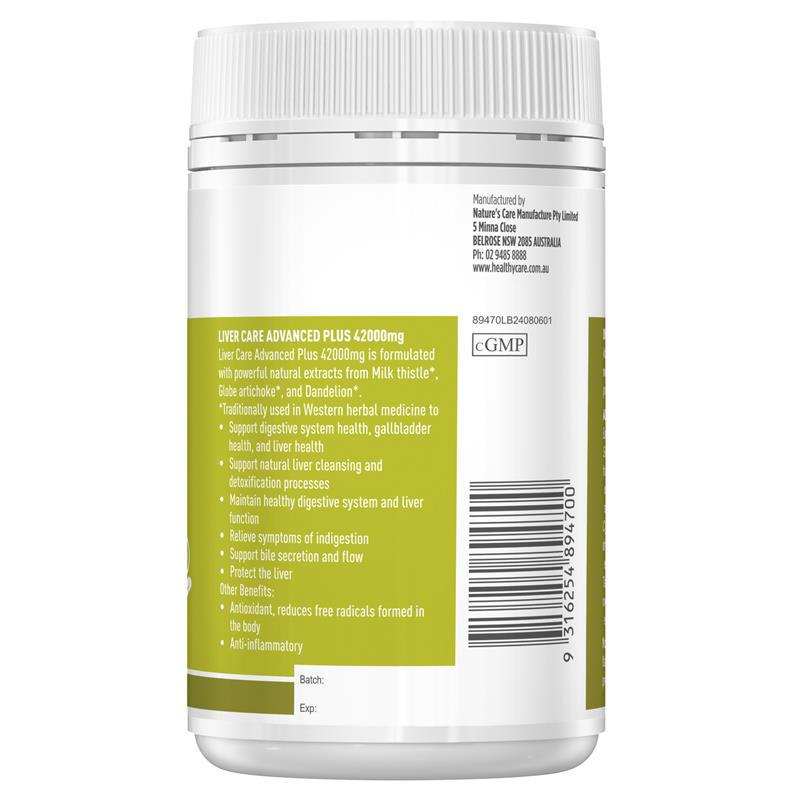 Healthy Care Liver Care Advanced Plus 42000mg 100 Capsules