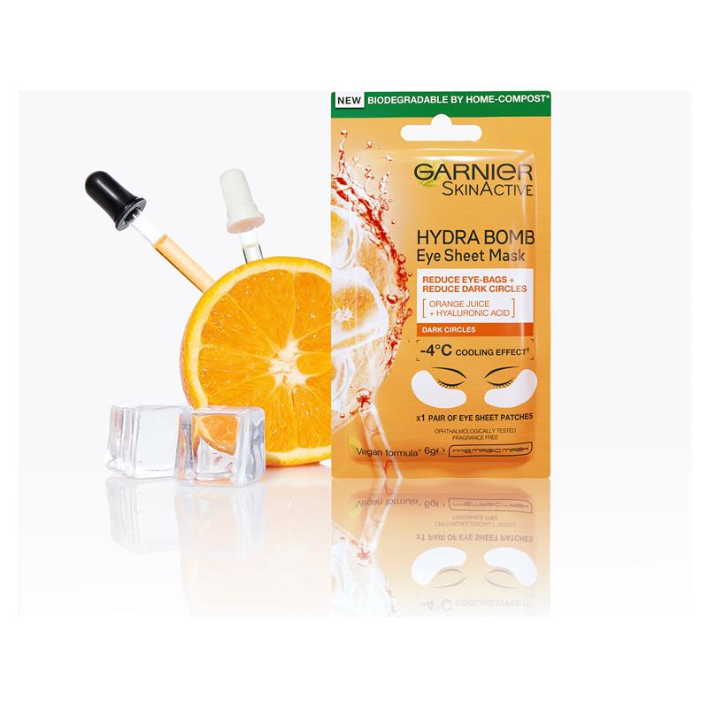 Garnier Hydra Bomb Hyaluronic Acid + Orange Extract Eye Sheet Mask