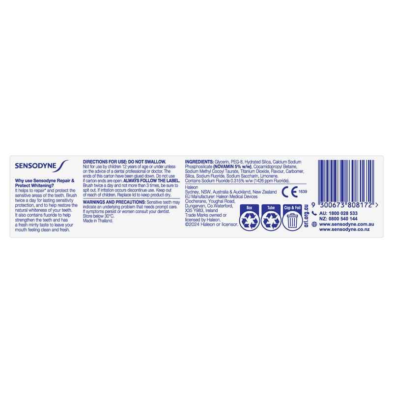 Sensodyne Sensitive Teeth Pain Repair & Protect Whitening Toothpaste 100g