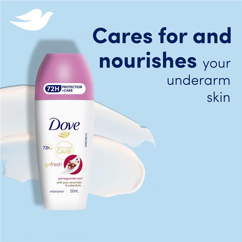 Dove Women Advanced Care Antiperspirant Deodorant 72h Roll On Pomegranate 50ml