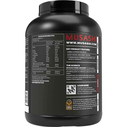 Musashi Shred And Burn Chocolate 2kg