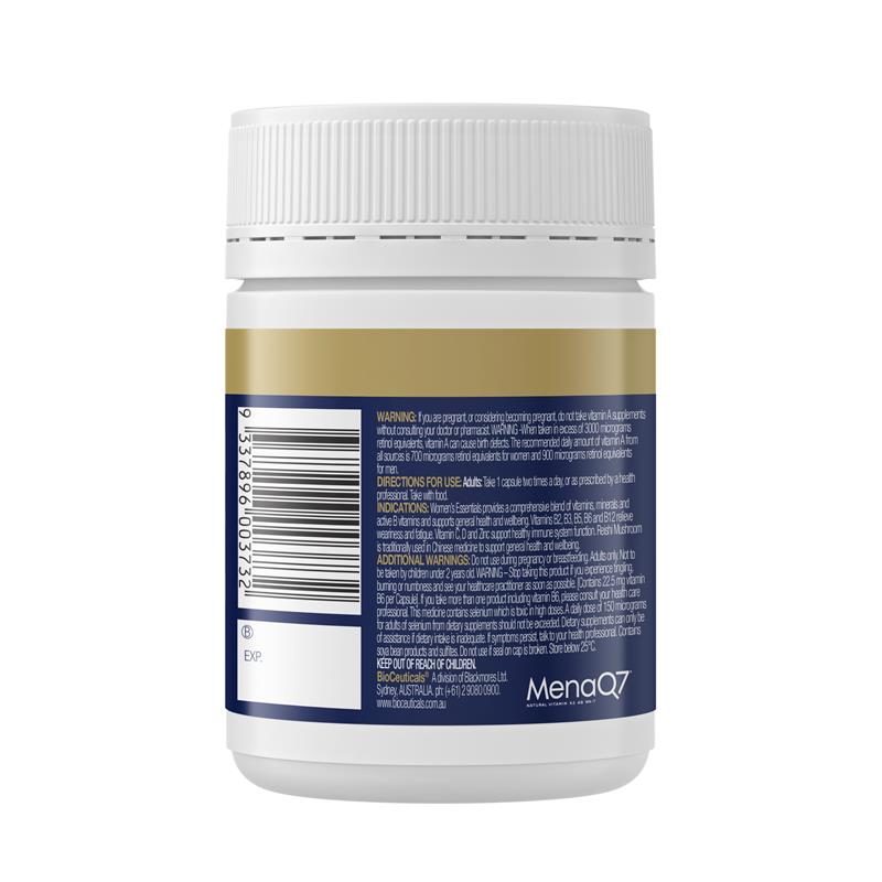 Bioceuticals Womens Essentials 120 Capsules NEW