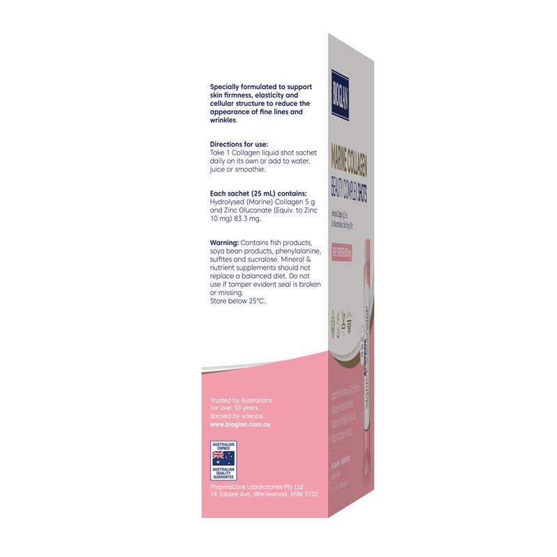 Bioglan Marine Collagen Beauty Complex 25ml x15 Shots