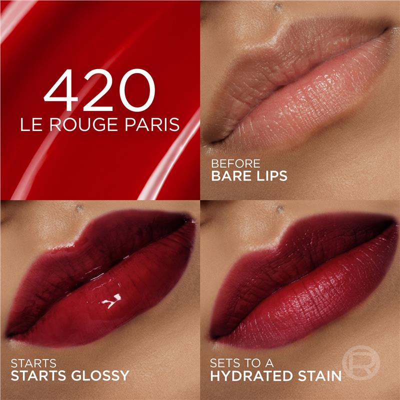 L'Oreal Paris Hyaluron Tint Lip Stain Serum 420 Le Rouge Paris