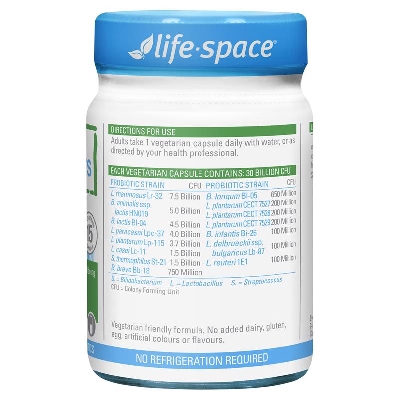 Life-Space Probiotic For 60+ Years 60 Capsules