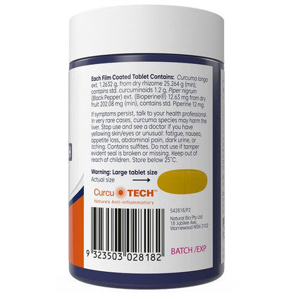 Bioglan Curcumin Double Strength 1200mg 70 Tablets