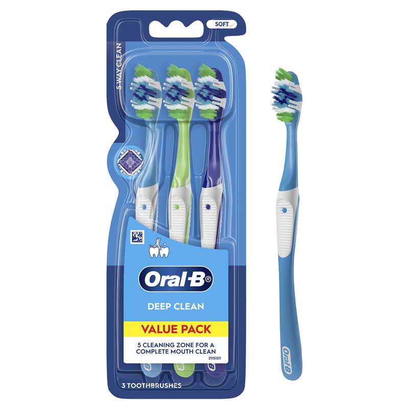 Oral B Toothbrush Complete 5 Way Clean Soft 3 Pack - GimmeNow