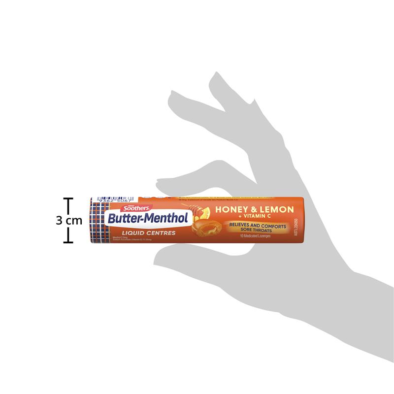 Butter Menthol Liquid Center Honey Lemon 50g Stick
