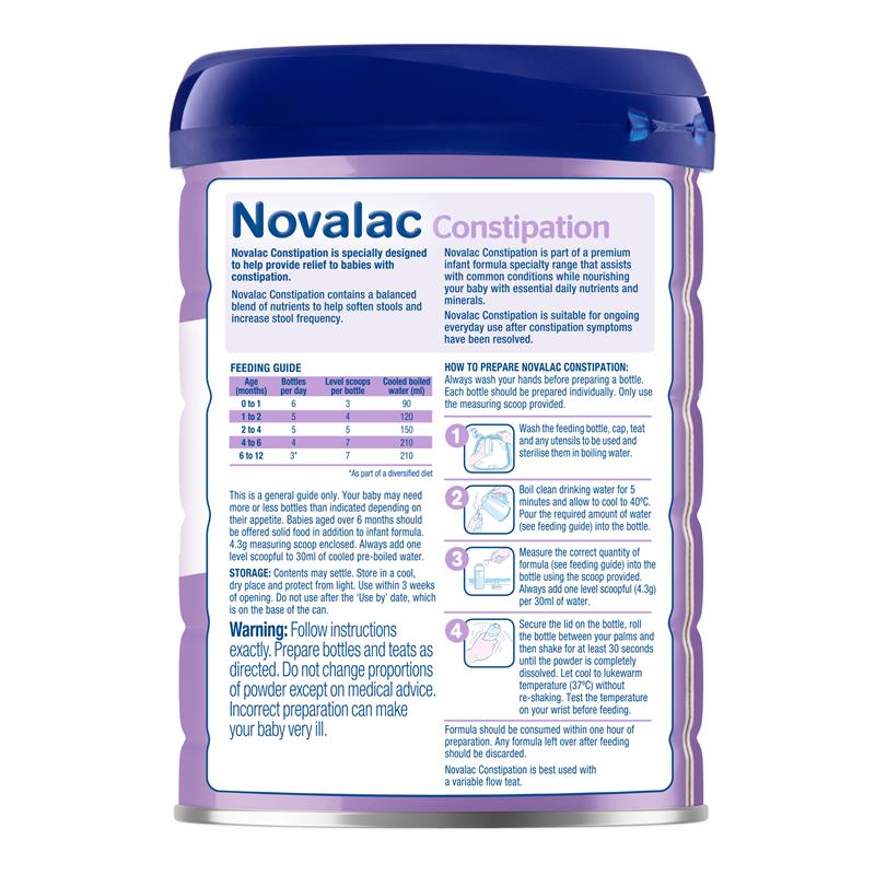 Novalac IT Constipation Formula 0-12 Months 800g