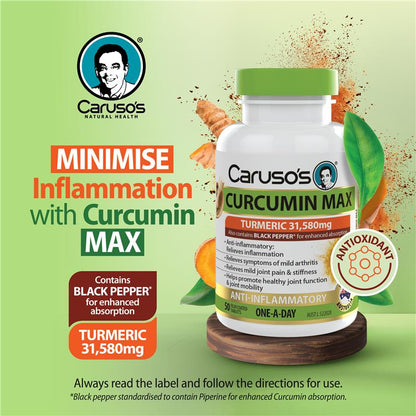 Carusos Herb Curcumin MAX 50 Tablets