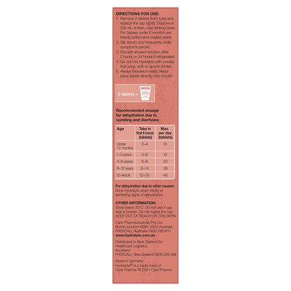 Hydralyte Electrolyte Effervescent Peach Crush 20 Tablets - GimmeNow