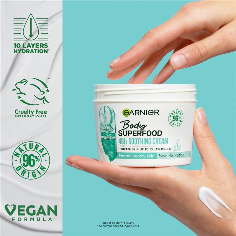 Garnier Body Superfood Aloe Vera & Magnesium Nourishing Cream 380ml