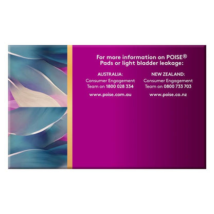 Poise LiveFree Incontinence Pads Super with Wings 12 Pack