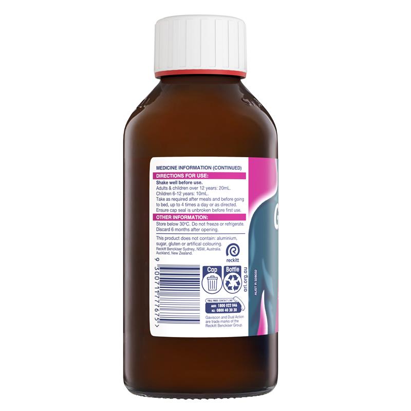 Gaviscon Dual Action Liquid Mixed Berry 500ml