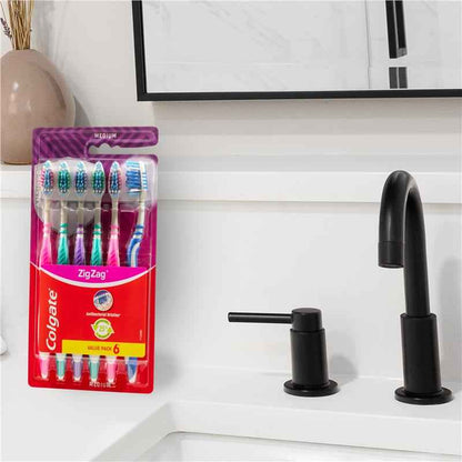 Colgate Zig Zag Deep Interdental Clean Toothbrush Medium Value 6 Pack