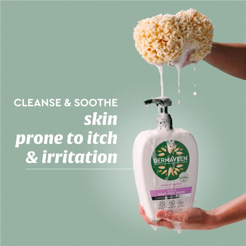DermaVeen Extra Hydration Gentle Soap Free Wash 1.25L Exclusive Size
