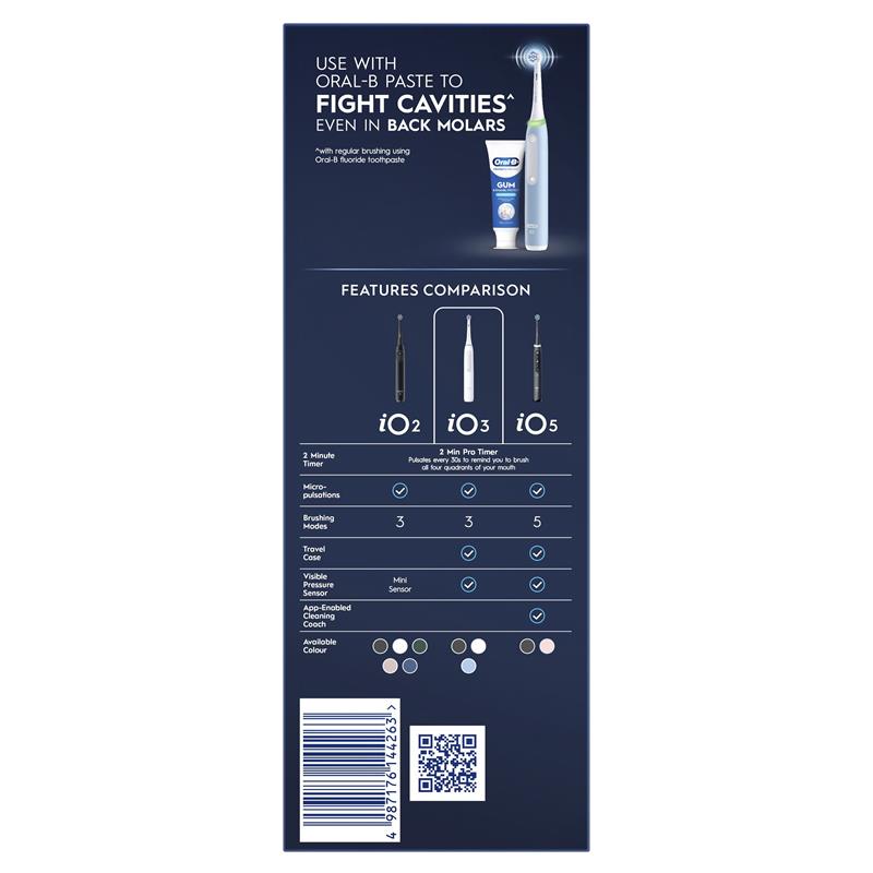 Oral B Power Toothbrush iO 3 Series Clean & Gum Protect Ice Blue