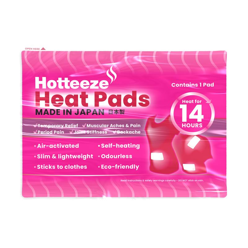 Hotteeze Heat Pads Pain Relief Patches for Period, Back and Shoulder pain 10 Pack