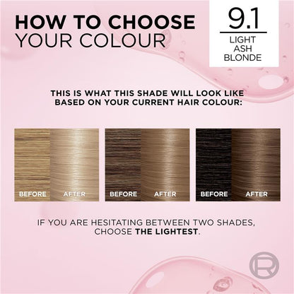L'Oreal Excellence Creme 9.1 Light Ash Blonde Hair Colour