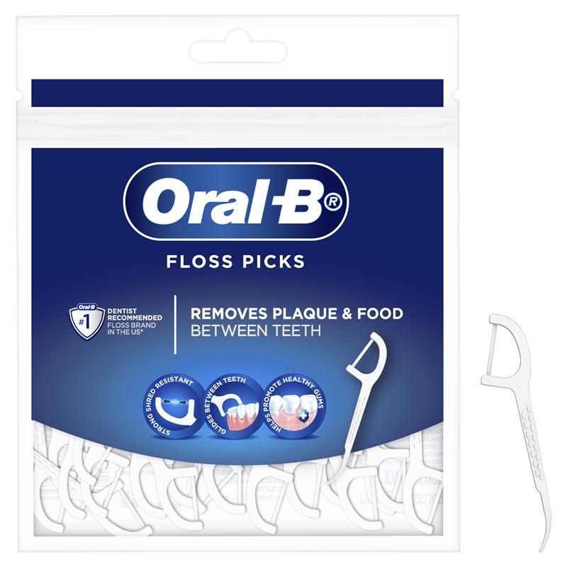 Oral B Floss Picks Non-flavoured 75 Pack - GimmeNow