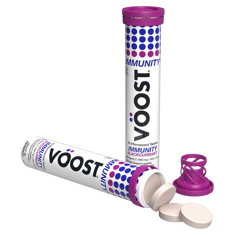 Voost Immunity Blackcurrant Effervescent Tablets 20 Pack - GimmeNow