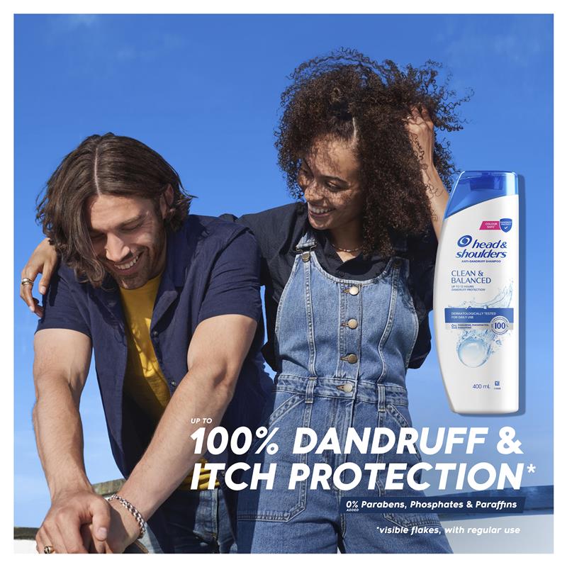 Head & Shoulders Clean & Balanced Anti-Dandruff Shampoo 400mL - GimmeNow