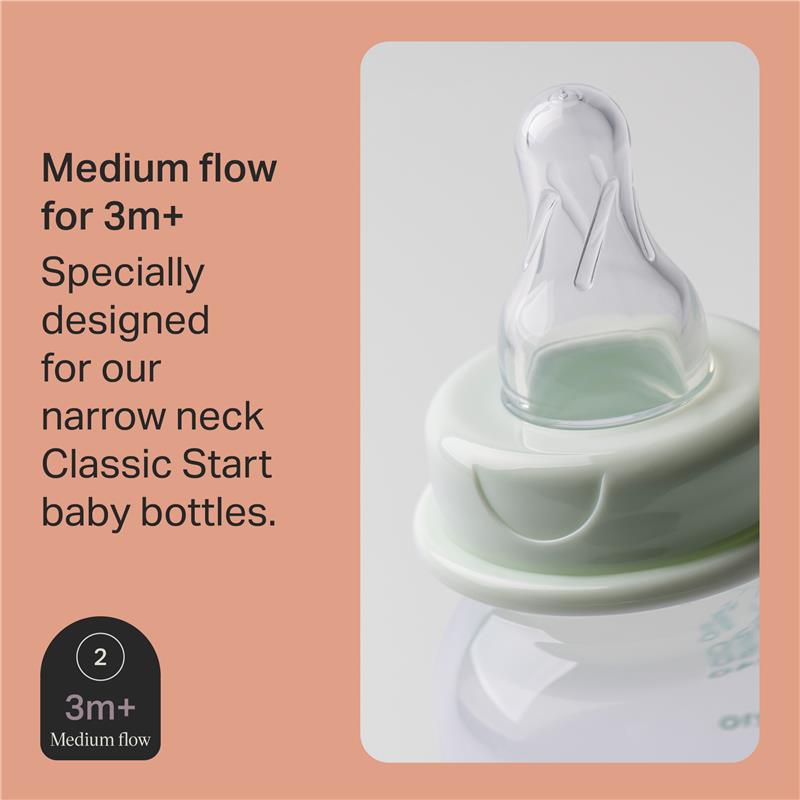 Tommee Tippee Classic Start Medium Flow Teats 2 Pack