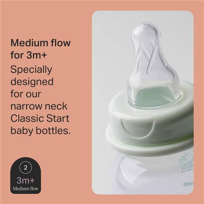Tommee Tippee Classic Start Medium Flow Teats 2 Pack