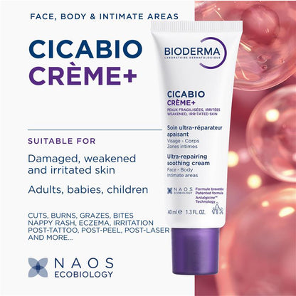 Bioderma Cicabio Crème+ Soothing and Hydrating Restorative Cream 40ml