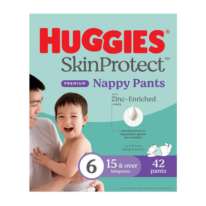 Huggies Skin Protect Nappies Size 6 (15 & over Kg) 42 Pack