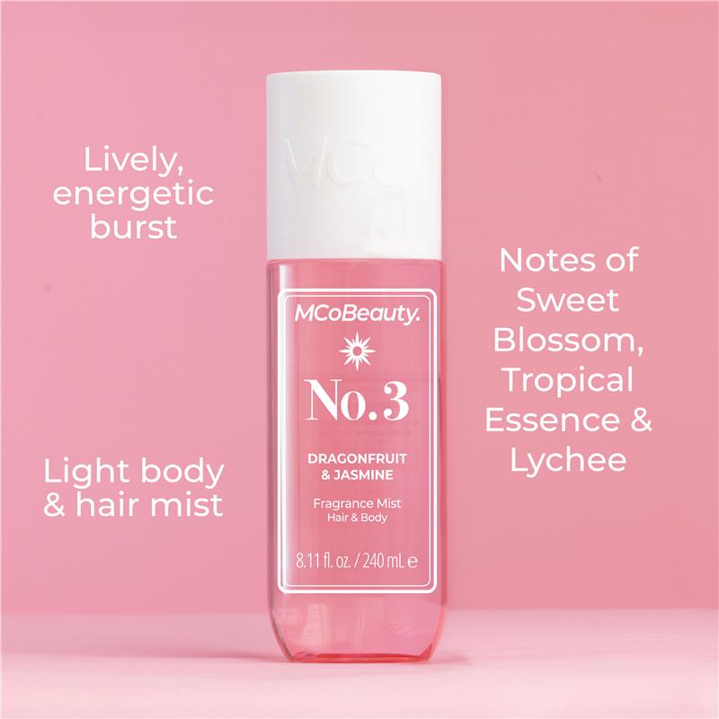 MCoBeauty Dragonfruit & Jasmine No. 3 Fragrance Hair & Body Mist 240ml