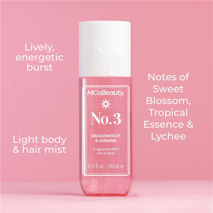 MCoBeauty Dragonfruit & Jasmine No. 3 Fragrance Hair & Body Mist 240ml