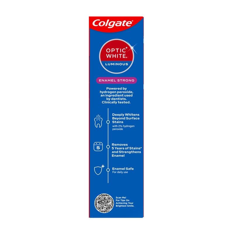 Colgate Toothpaste Optic White Luminous Enamel Strong 85g