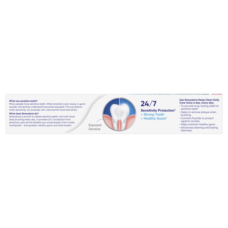 Sensodyne Toothpaste Deep Clean 160g Exclusive Size