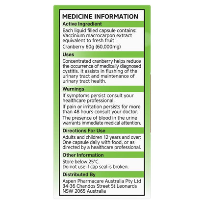 Ural High Strength Cranberry 60000mg 90 Capsules