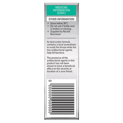 Strepsils Plus Sore Throat Numbing Spray Pain Relief